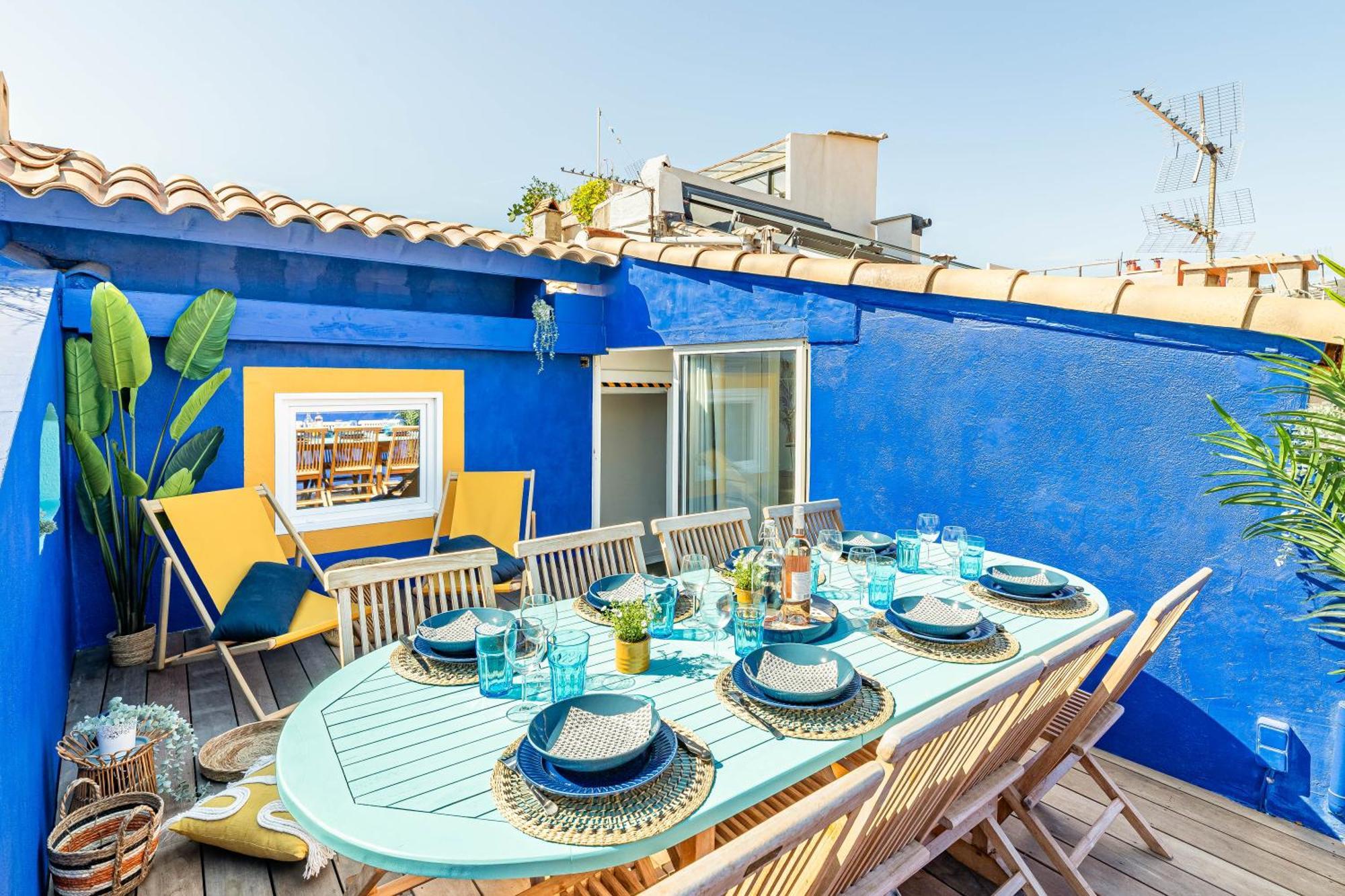Casa Azul - Magnifique Duplex Coeur Historique 4 Chambres Avec Terrasse Vue Mer La Ciotat Buitenkant foto